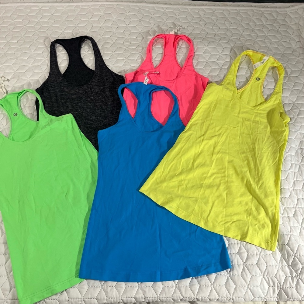 Lululemon Cool Racerback Tank Tops Size 6 BUNDLE OF 5 - Picture 3 of 4
